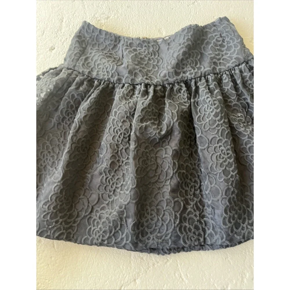 Kate Spade Do Wonder Rose Skater Black Lace Skirt Size 0 Waist 26